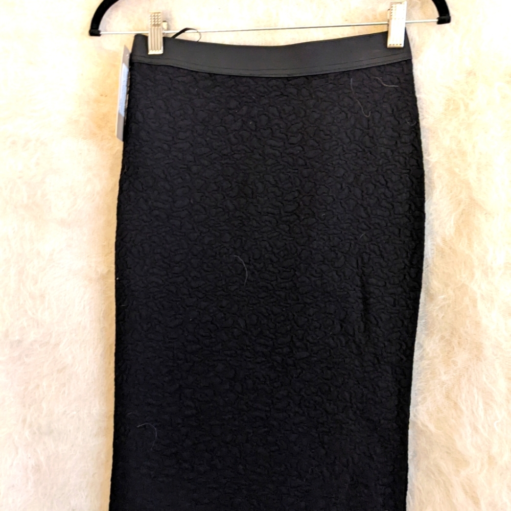 Black Knit Pencil Skirt